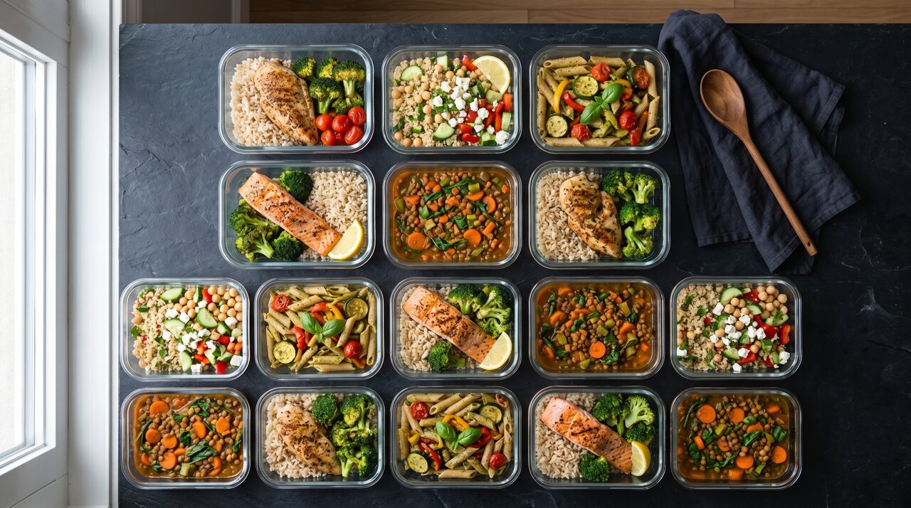 Meal prep semanal: 5 comidas saludables en 2 horas